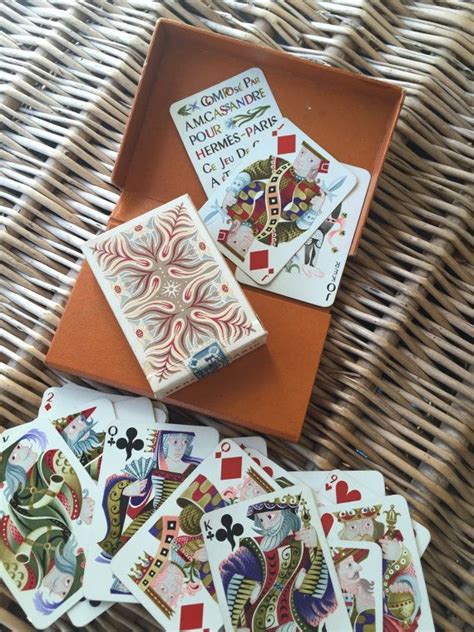 hermes playing cards vintage|Hermes oversized card deck.